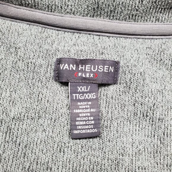 Van Heusen Flex 1/4 Zip Pullover Moc Lightweight Sweater Green Men Sz 2XL - Picture 3 of 11